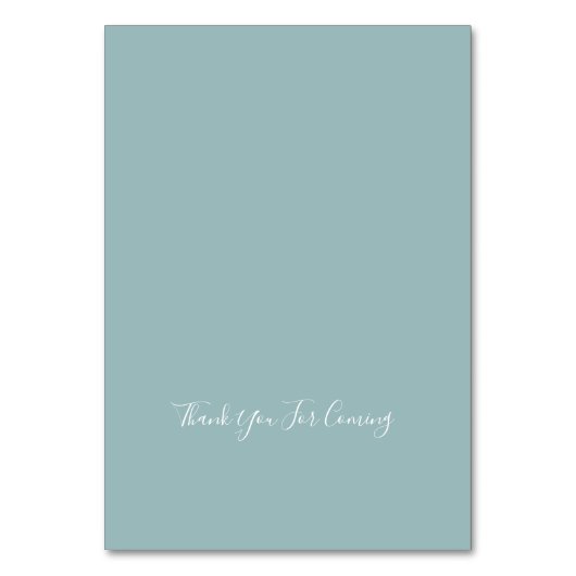 モノグラムクレスト金ゴールドダスティブルー結婚ズ テーブルナンバー (裏面)