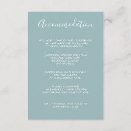 モノグラムクレスト金ゴールドブルーアコモデーションカード エンクロージャーカード