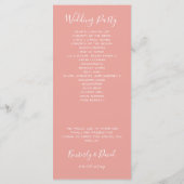 モノグラムクレスト金ゴールド赤面結婚式 プログラム (裏面)