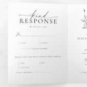 モノグラムクレスト | モダンミニマ結婚リストの写真 三つ折り招待状 (内部最初)
