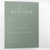 モノグラムクレスト | モダンミニマ結婚リストの写真 三つ折り招待状 (内部最初)