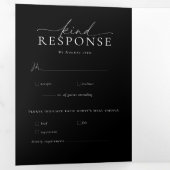 モノグラムクレスト | モダンミニマ結婚リストの写真 三つ折り招待状 (内部最初)