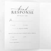 モノグラムクレスト | モダンミニマ結婚リストの写真 三つ折り招待状 (内部最初)