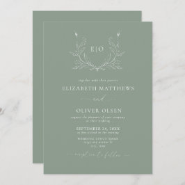 モノグラムクレスト | モダンミニマ結婚リスト 招待状