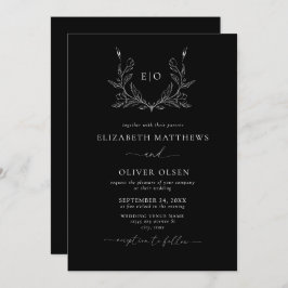 モノグラムクレスト | モダンミニマ結婚リスト 招待状