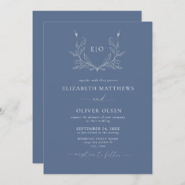 モノグラムクレスト | モダンミニマ結婚リスト 招待状