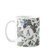 モノグラムクレマティスエレガントつる植物グリーンブルーフローラ