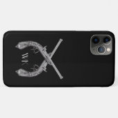 モノグラムクロスピストル ブラック Case-Mate iPhoneケース (裏面(横))