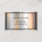 モノグラムクロムメタリックバナー 名刺 (裏面)