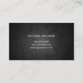 モノグラムクロムメタリックバナー |濃いテクスチャ 名刺 (裏面)