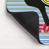 モノグラムクールストライプボール選手イエロー マウスパッド (コーナー)