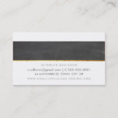 モノグラムクールロゴ素朴な黒板グレー金ゴールド 名刺 (裏面)