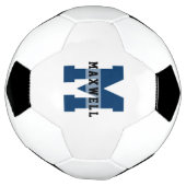 モノグラムクール名前をカスタムするクラシックライトブルーソケット サッカーボール (回転)