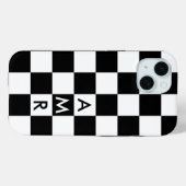 モノグラムクール白黒パタ市松模様にーン Case-Mate iPhoneケース (裏面 (横))