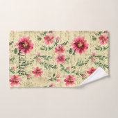 モノグラムクール透明文字レトロスクラップブック バスタオルセット (ハンドタオル)