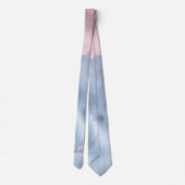 モノグラムグラデーションシメリーバラ金ゴールドとベビーブルー ネクタイ (裏面)