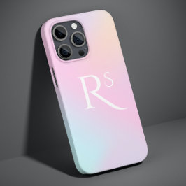 モノグラムグラデーション ホログラフィック ピンク ガーリー オリジナル iPhone 13 PRO MAXケース
