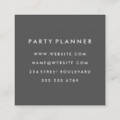 モノグラムグランジテクスチャウッドト素朴リム スクエア名刺 (裏面)