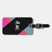 モノグラムグランジブラックピンク ラゲッジタグ (正面横)