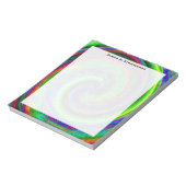 モノグラムグランジモダンスパイラルレインボー絞り染め ノートパッド (回転)