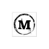 モノグラムグランジ円 ラバースタンプ (インプリント)