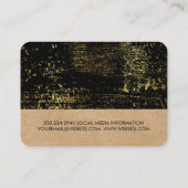 モノグラムグランジ金ゴールド幾何学自然 名刺 (裏面)