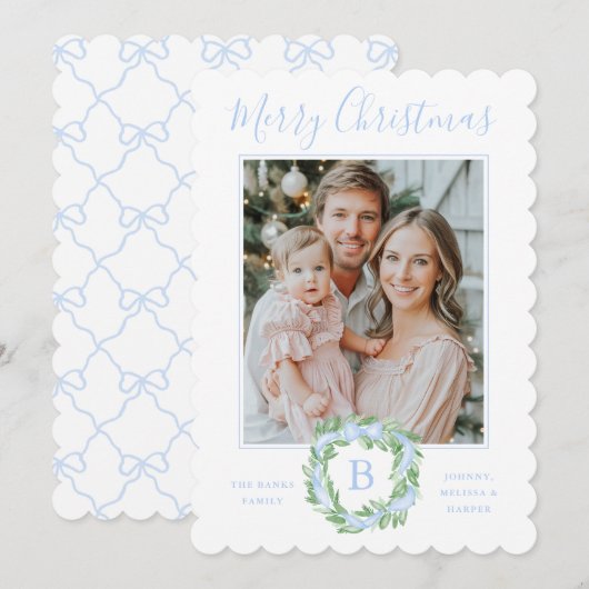 モノグラムグランドミレニアルクリスマスリースボウ シーズンカード (正面/裏面)