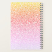 モノグラムグリッターレインボーグリッター フェミニン ノートブック (裏面)