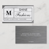 モノグラムグリッドスチールブラシの外観 名刺 (正面/裏面)