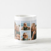 モノグラムグリッドフォトコラージュ コーヒーマグカップ (中央)