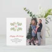 モノグラムグリーナリーアンドシトラスハッピーホリデー シーズンカード (スタンド正面)