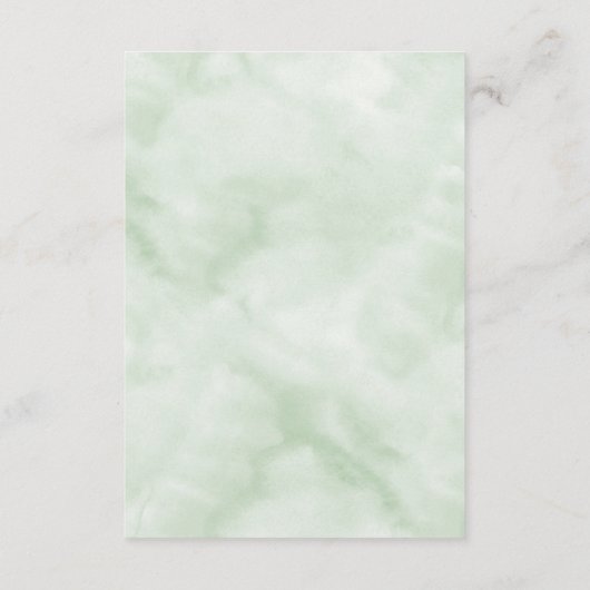 モノグラムグリーナリーエレガントな結婚式詳細 エンクロージャーカード (裏面)