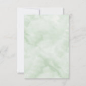 モノグラムグリーナリーエレガントな結婚式 出欠カード (裏面)