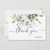 モノグラムグリーナリーブルーガムユーカリ サンキューカード (正面)