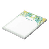 モノグラムグリーナリーユーカリ葉オリーブ ノートパッド (回転)