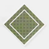 モノグラムグリーンとブラックのレトロパターン (コーナー)