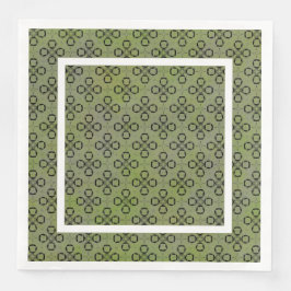 モノグラムグリーンとブラックのレトロパターン