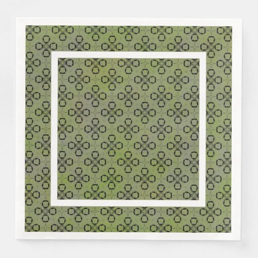 モノグラムグリーンとブラックのレトロパターン (正面)