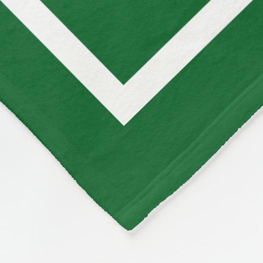 モノグラムグリーンとホワ結婚イトのカップル名 フリースブランケット (角)