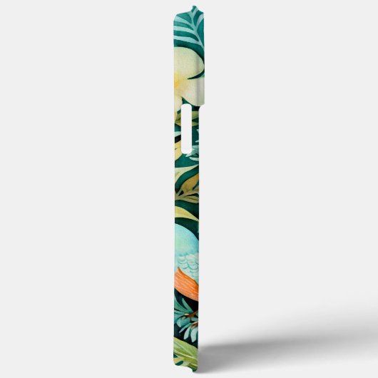 モノグラムグリーンと黄色のフローラ緑 Case-Mate iPhoneケース (裏面 / 右)