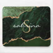 モノグラムグリーンアゲテゲード マウスパッド (正面)