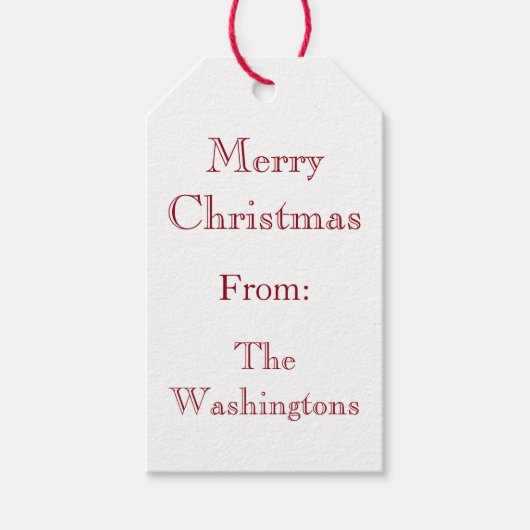 モノグラムグリーンクリスマスギフトラベル ギフトタグ (正面)