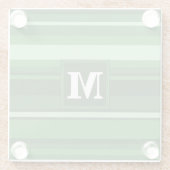 モノグラムグリーンストライプ ガラスコースター (裏面)