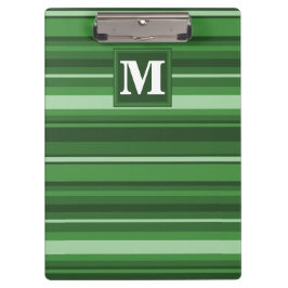 モノグラムグリーンストライプ クリップボード