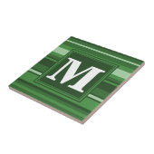 モノグラムグリーンストライプ タイル (側面)