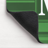 モノグラムグリーンストライプ マウスパッド (コーナー)