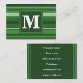 モノグラムグリーンストライプ 名刺 (正面/裏面)