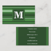 モノグラムグリーンストライプ 名刺 (正面/裏面)