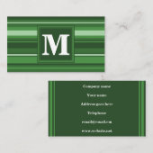 モノグラムグリーンストライプ 名刺 (正面/裏面)