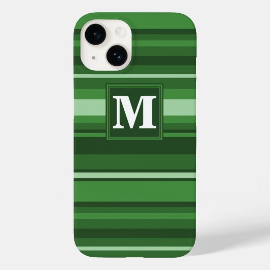 モノグラムグリーンストライプ Case-Mate iPhoneケース (裏面)